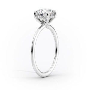 The Sarah Set  With A 2.5 Carat Radiant 14K White Gold Moissanite