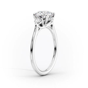 The Lia Set With A 1 Carat Princess 14K White Gold Lab Diamond