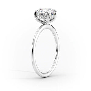 The Kamellie Set With A 1 Carat E. Cushion 18K Yellow Gold Lab Diamond