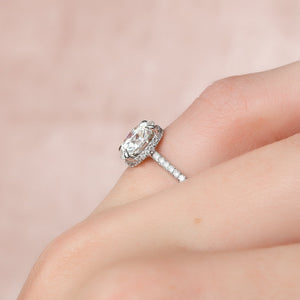 The Aline Set With A 1 Carat Round 14K White Gold Lab Diamond