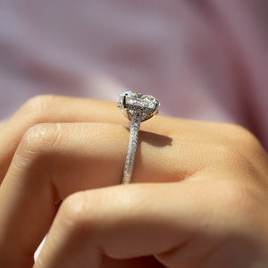 The Rachel Set With A 1 Carat Round 14K White Gold Lab Diamond