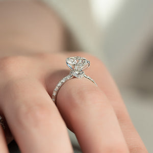 The Sofia Set With A 1.5 Carat Round 18K White Gold Lab Diamond