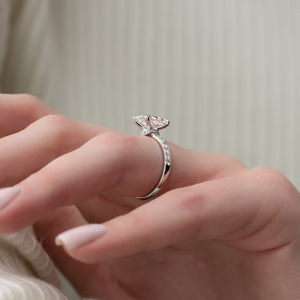 The Sofia Set With A 1 Carat Radiant 14K White Gold Lab Diamond