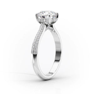 The Kayla Set  With A 3.5 Carat Princess 18K White Gold Moissanite