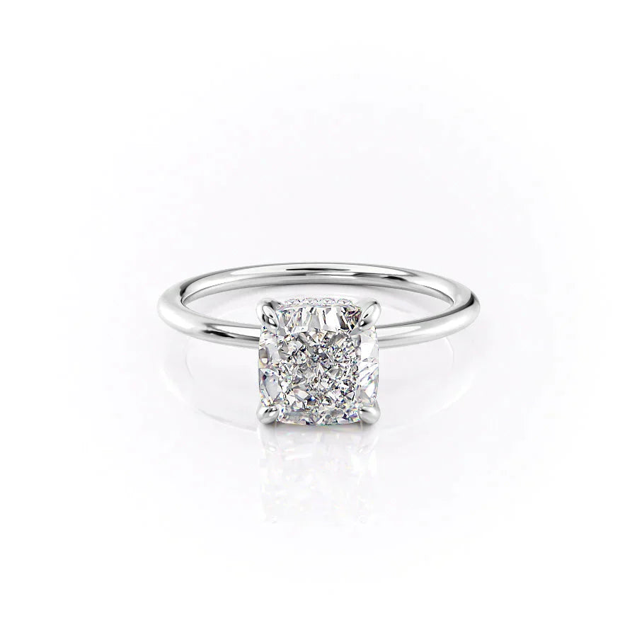 The Kamellie Set With A 1 Carat Cushion Lab Diamond