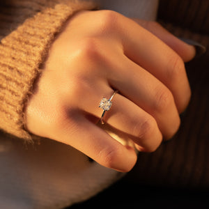 The Kamellie Set  With A 1.5 Carat Cushion 14K White Gold Moissanite