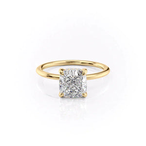 The Kamellie Set With A 2 Carat Cushion Lab Diamond