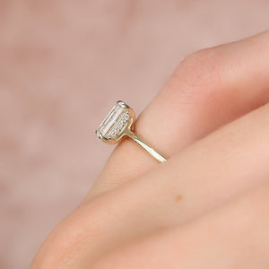The Kamellie Set With A 2 Carat Emerald 18K Yellow Gold Lab Diamond