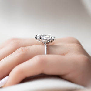 The Kamellie Set With A 2.5 Carat Marquise 14K White Gold Lab Diamond