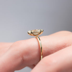 The Kamellie Set With A 1 Carat Marquise 14K Yellow Gold Lab Diamond