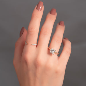 The Kamellie Set  With A 2.5 Carat Princess 14K Rose Gold Moissanite
