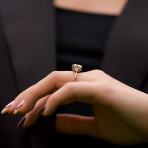 The Kamellie Set With A 1 Carat Princess 14K Rose Gold Lab Diamond