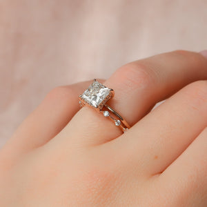 The Kamellie Set With A 1.5 Carat Princess 14K Rose Gold Lab Diamond