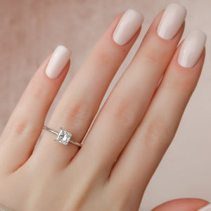The Kamellie Set With A 2 Carat Princess 14K White Gold Lab Diamond