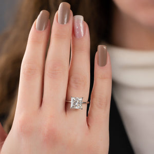 The Kamellie Set With A 2.5 Carat Princess 18K White Gold Lab Diamond