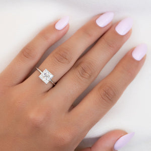 The Kamellie Set With A 2 Carat Princess 18K White Gold Lab Diamond