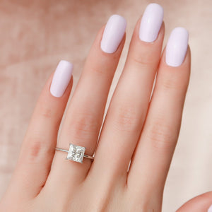 The Kamellie Set With A 2 Carat Princess 18K White Gold Lab Diamond