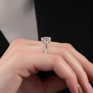 The Kamellie Set  With A 2.5 Carat Princess 14K White Gold Moissanite