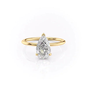 The Kamellie Set With A 1 Carat Pear Lab Diamond