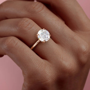 The Kamellie Set With A 1 Carat Round 14K Rose Gold Lab Diamond