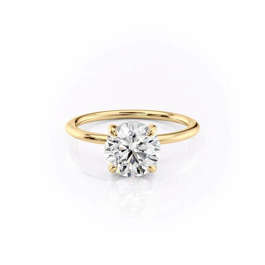 The Kamellie Set With A 1 Carat Round Lab Diamond