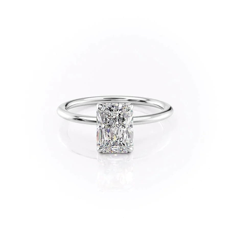 The Kamellie Set With A 2.5 Carat Radiant 18K White Gold Lab Diamond