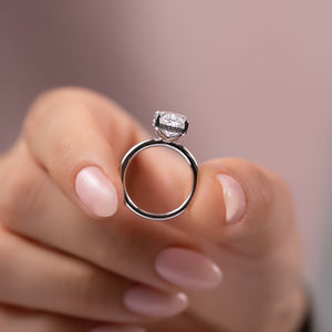 The Kamellie Set With A 3 Carat Radiant 14K White Gold Lab Diamond