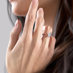 The Kamellie Set With A 1 Carat Marquise 14K Rose Gold Lab Diamond