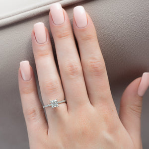 The Kamellie Set  With A 3 Carat Princess 14K White Gold Moissanite