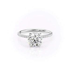 The Kamellie Set With A 1 Carat Round 14K White Gold Lab Diamond