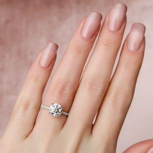 The Kamellie Set With A 1 Carat Round 14K White Gold Lab Diamond