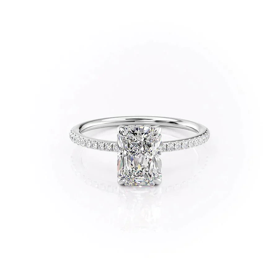 The Kamellie Set With A 2 Carat Radiant 14K White Gold Lab Diamond
