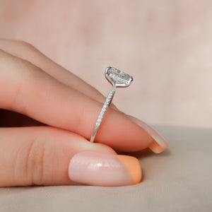 The Kamellie Set With A 2 Carat Radiant 14K White Gold Lab Diamond