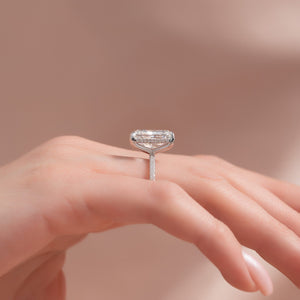 The Pave Kamellie Set With A 1 Carat Radiant 18K White Gold Lab Diamond