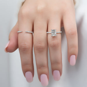 The Kamellie Set With A 2 Carat Radiant 14K White Gold Lab Diamond