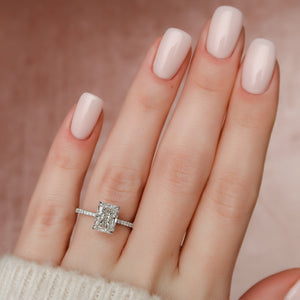 The Kamellie Set With A 2 Carat Radiant 14K White Gold Lab Diamond