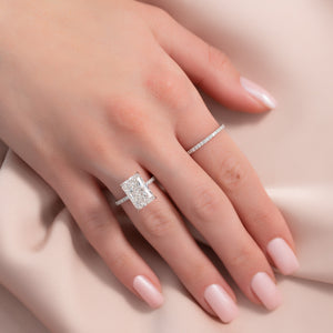 The Kamellie Set With A 2 Carat Radiant 14K White Gold Lab Diamond