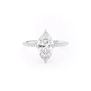 The Kamellie Set With A 1 Carat Marquise 14K White Gold Lab Diamond