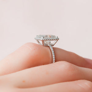 The Michelle Set With A 1 Carat Radiant 18K White Gold Lab Diamond
