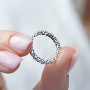 2ct Round Trellis Eternity