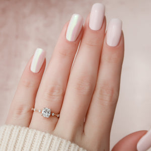 The Penelope Set  With A 4.5 Carat Cushion 14K Rose Gold Moissanite
