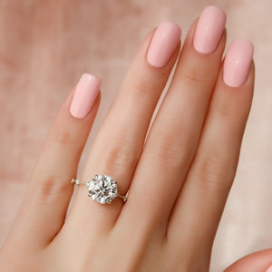 The Penelope Set  With A 2 Carat Round 18K Yellow Gold Moissanite