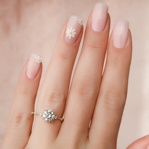 The Penelope Set  With A 1.5 Carat Round 18K Yellow Gold Moissanite