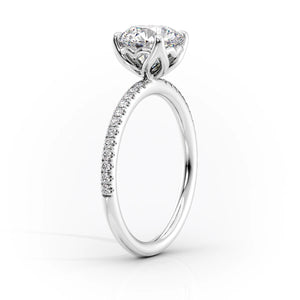 The Alison Set  With A 2 Carat Radiant 18K White Gold Moissanite