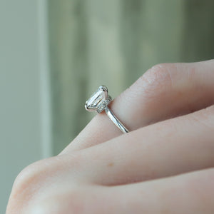 The Nelly Set  With A 2.5 Carat Princess 14K White Gold Moissanite