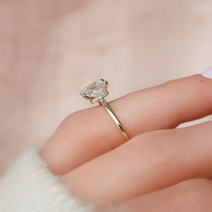 The Nelly Set  With A 2.5 Carat Princess 18K Yellow Gold Moissanite