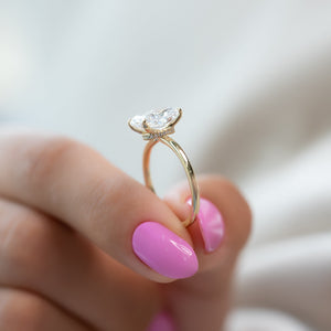 The Nelly Set  With A 2.5 Carat Radiant 18K Yellow Gold Moissanite