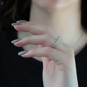 The Pave Nelly Set  With A 3.5 Carat Round 14K White Gold Moissanite