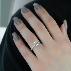 The Pave Nelly Set  With A 4 Carat Round 14K White Gold Moissanite
