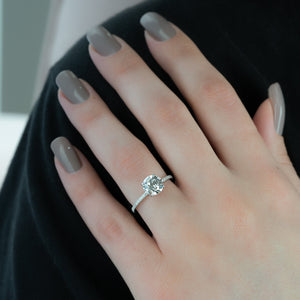 The Nelly Set With A 1 Carat Round 14K White Gold Lab Diamond